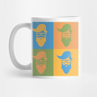 Pop art style hipster Mug